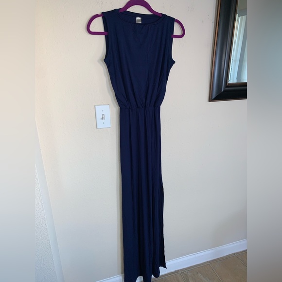 NWOT Go Couture Navy Blue Sleeveless Maxi Dress - Picture 8 of 14